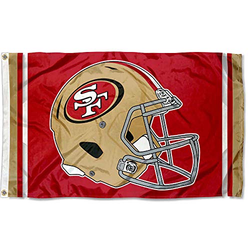 49ers New Helmet Grommet Pole Flag