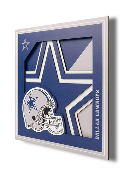 Officially Licensed NFL 3D Logo Series Wall Art - 12 x 12 - Dallas Cowboys