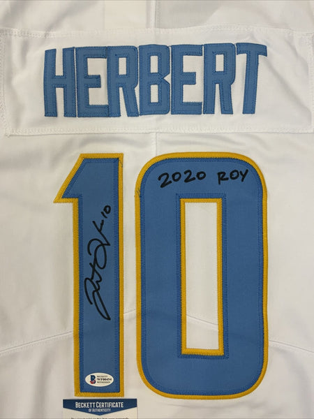 Justin Herbert Los Angeles Chargers Signed Autographed Gold Jersey –