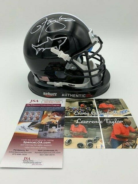 Lawrence Taylor Any Given Sunday *DA Shark* Signed Full Size Replica Helmet  JSA