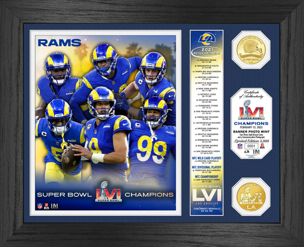 Highland Mint Rams Super Bowl Banner Collection Bronze Coin Photo Mint