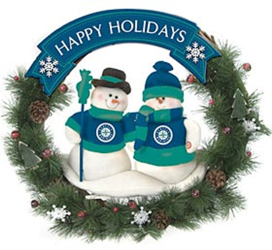 Seattle Mariners Wreath 20 Inch Snowman  CO