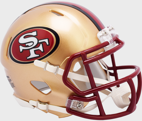 San Francisco 49ers 1996 to 2008 Riddell Mini Speed Throwback Helmet