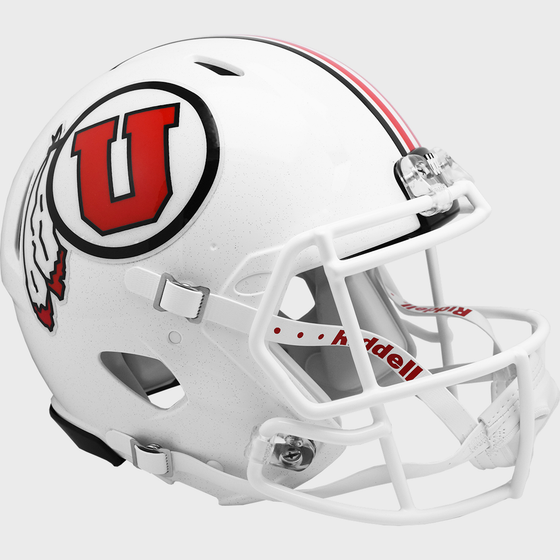 Utah Utes Speed Football Helmet White