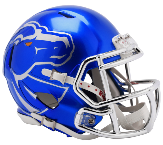 Boise State Broncos NCAA Mini Speed Football Helmet Blue Metallic