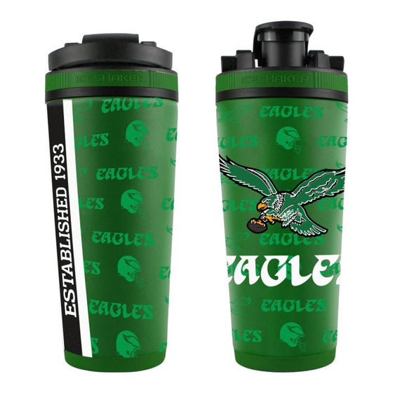 PHILADELPHIA EAGLES 26OZ 4D STAINLESS STEEL ICE SHAKER - RETRO - 757 Sports Collectibles