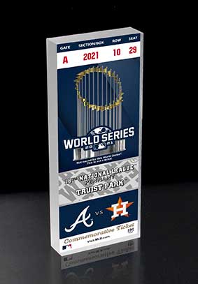 Atlanta Braves 2021 World Series Game 3 3D Block Art