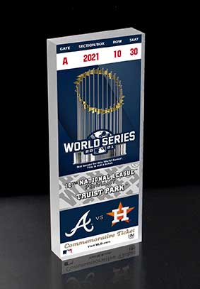 Atlanta Braves 2021 World Series Game 4 3D Block Art