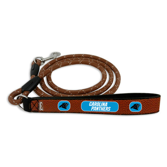 Carolina Panthers Pet Leash Leather Frozen Rope Football Size Medium CO