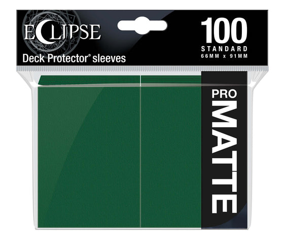 Eclipse Matte Standard Sleeves 100 Pack Forest Green