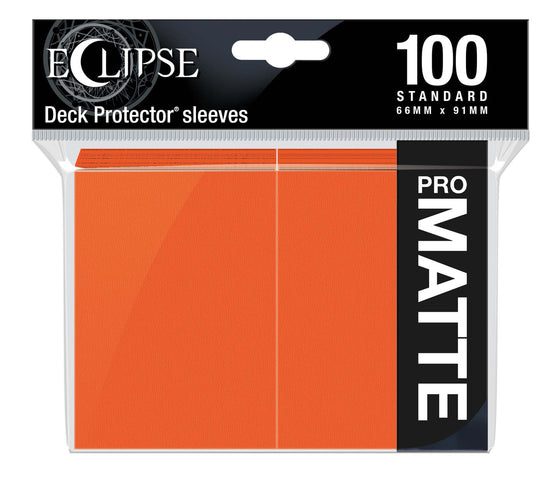 Eclipse Matte Standard Sleeves 100 Pack Pumpkin Orange