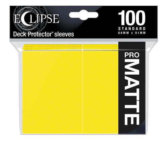 Eclipse Matte Standard Sleeves 100 Pack Lemon Yellow