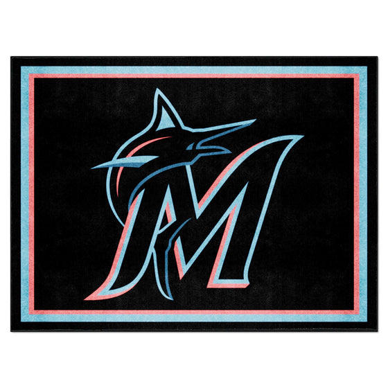 Miami Marlins 8ft. x 10 ft. Plush Area Rug