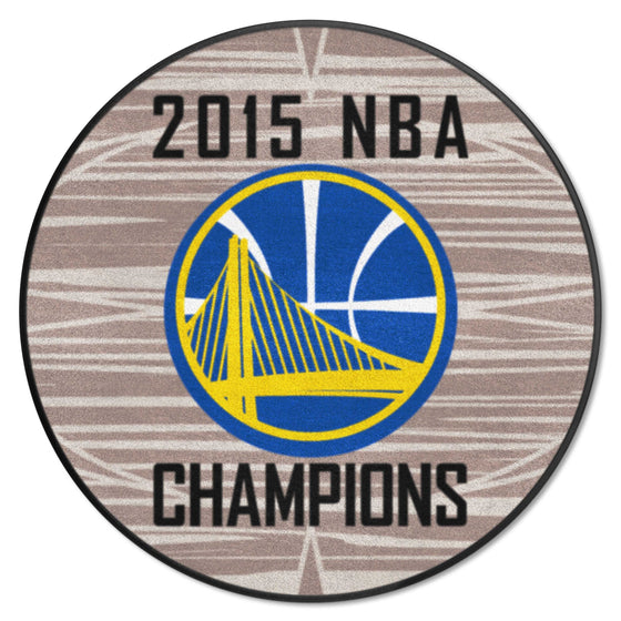 Golden State Warriors 2015 NBA Champions Basketball Rug - 27in. Diameter