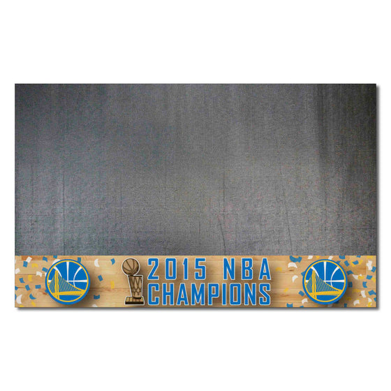 Golden State Warriors 2015 NBA Champions Vinyl Grill Mat - 26in. x 42in.