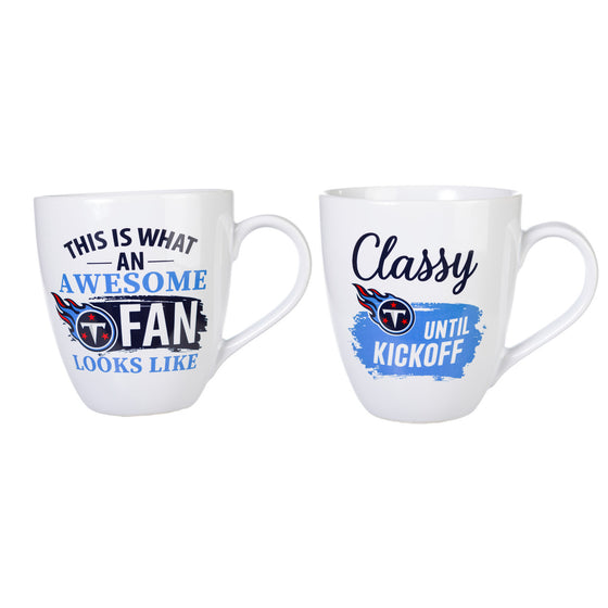 Tennessee Titans Coffee Mug 17oz Ceramic 2 Piece Set with Gift Box