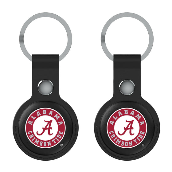 University of Alabama Crimson Tide Insignia Black Airtag Holder 2-Pack-1