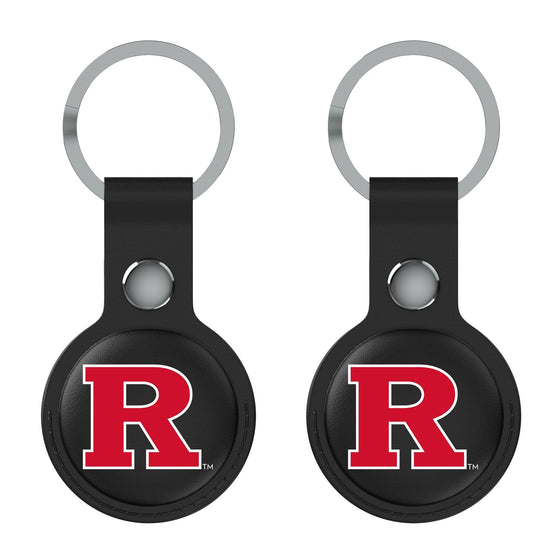 Rutgers Scarlet Knights Insignia Black Airtag Holder 2-Pack-1