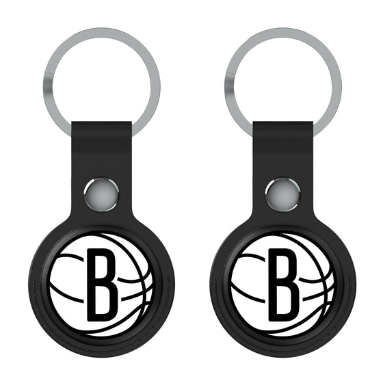 Brooklyn Nets Insignia Black Airtag Holder 2-Pack-1