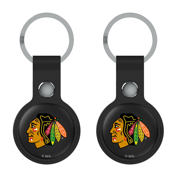 Chicago Blackhawks Insignia Black Airtag Holder 2-Pack-1