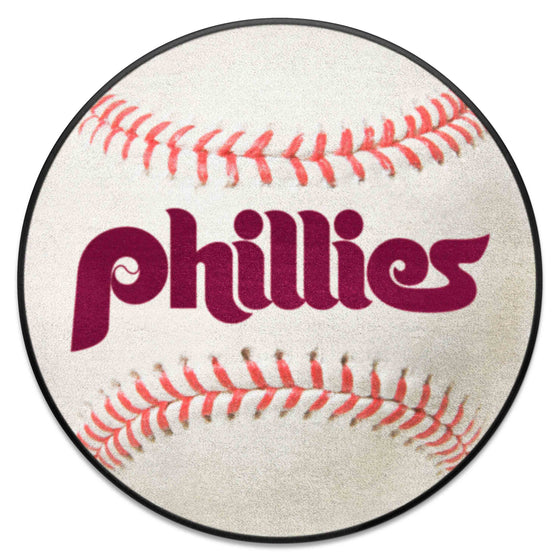 Philadelphia Phillies Baseball Rug - 27in. Diameter1987