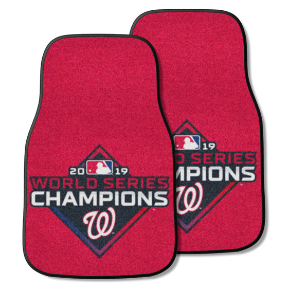 Washington Nationals 2019 World Series Champions Front Carpet Car Mat Set - 2 Pieces