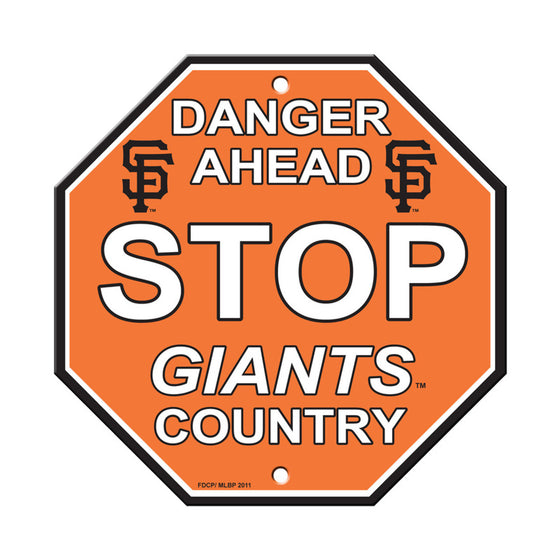 San Francisco Giants Sign 12x12 Plastic Stop Style CO