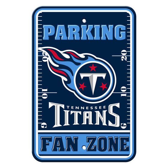 Tennessee Titans Sign 12x18 Plastic Fan Zone Parking Style CO