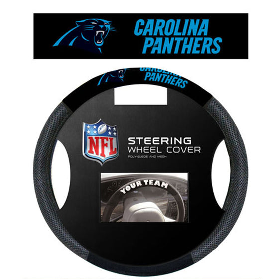 Carolina Panthers Steering Wheel Cover - Mesh (CDG)