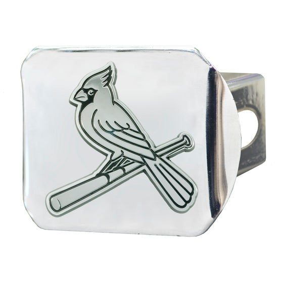 St. Louis Cardinals Chrome Metal Hitch Cover with Chrome Metal 3D Emblem