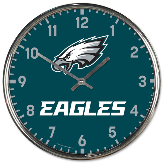 Philadelphia Eagles Round Chrome Wall Clock (CDG)