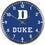 Duke Blue Devils Clock Round Wall Style Chrome