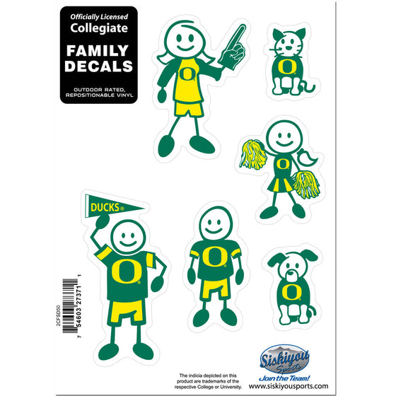 Oregon Ducks Family Decal Set Small