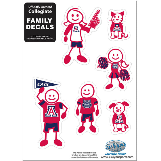 Arizona Wildcats Family Decal Set Small