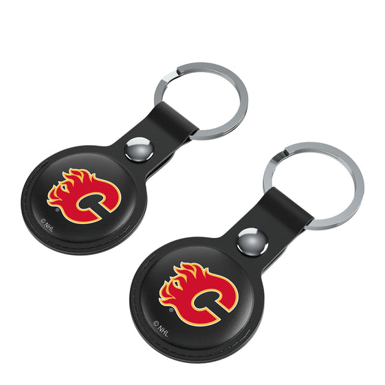 Calgary Flames Insignia Black Airtag Holder 2-Pack-2