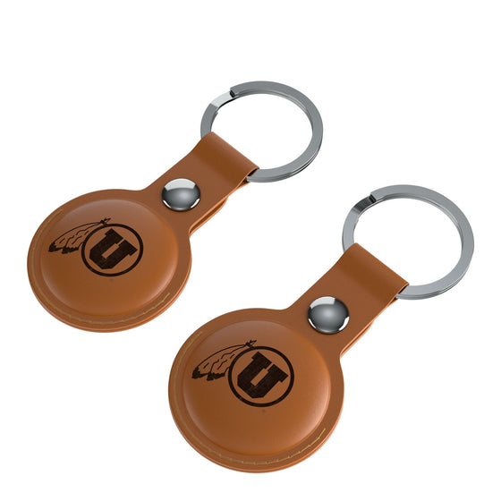 Utah Utes Burn Brown Airtag Holder 2-Pack-2