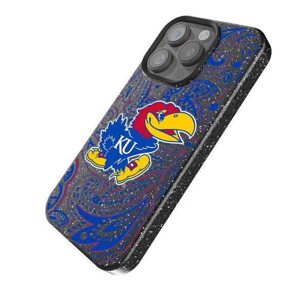 Kansas Jayhawks Paisley Bling Phone Case-1