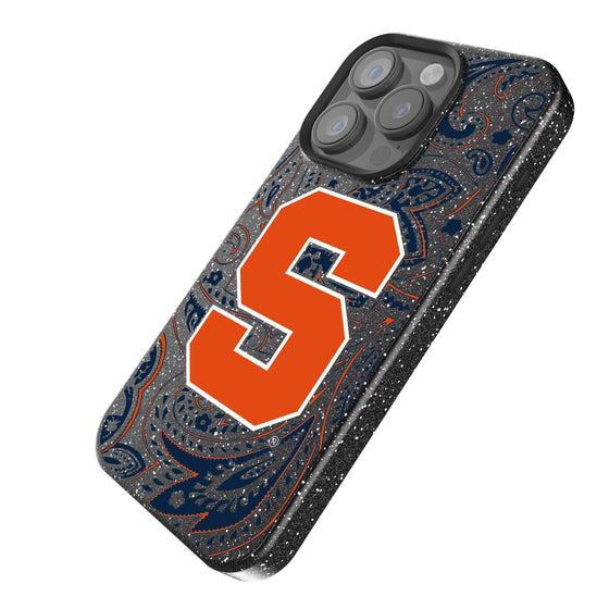 Syracuse Orange Paisley Bling Phone Case-1