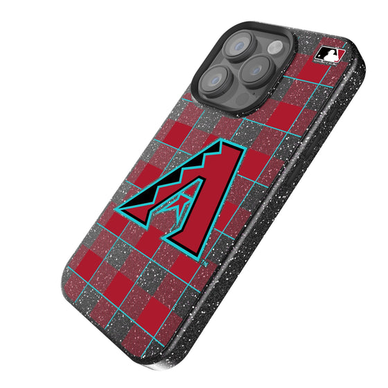 Arizona Diamondbacks Plaid Bling Phone Case-1