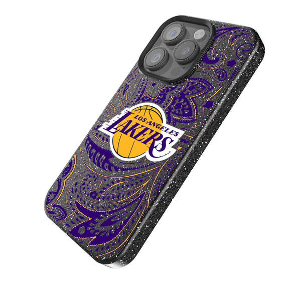 Los Angeles Lakers Paisley Bling Phone Case-1