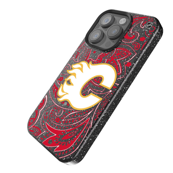 Calgary Flames Paisley Bling Phone Case-1