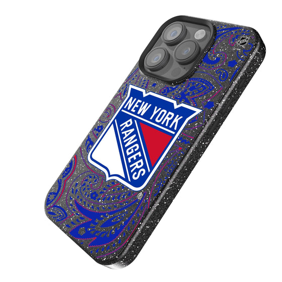 New York Rangers Paisley Bling Phone Case-1