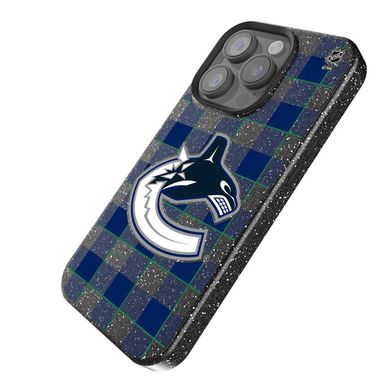 Vancouver Canucks Plaid Bling Phone Case-1