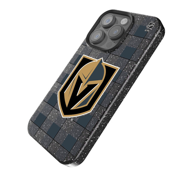 Vegas Golden Knights Plaid Bling Phone Case-1