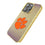 Clemson University Tigers Linen Bling Phone Case for Apple iPhone-1