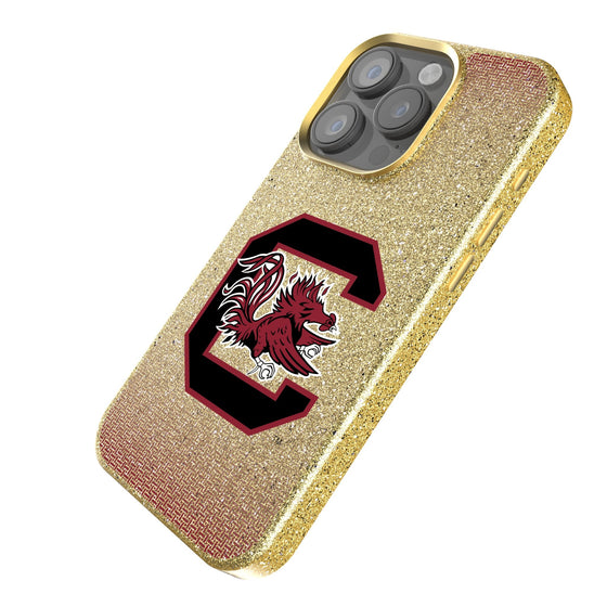 University of South Carolina Gamecocks Linen Bling Phone Case for Apple iPhone-1