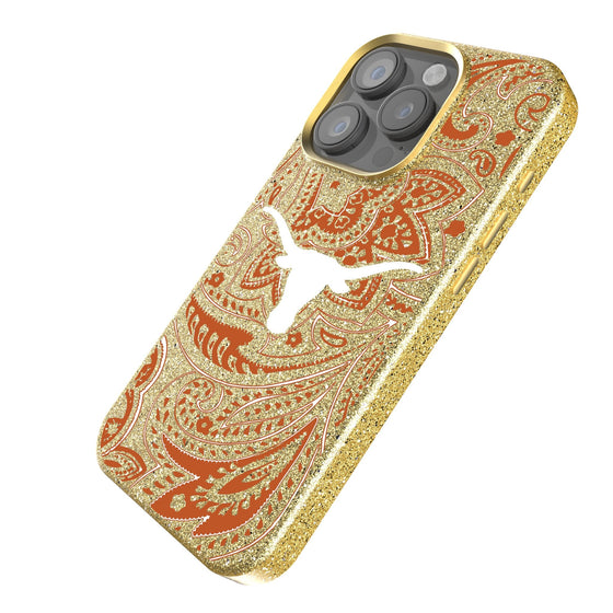 Texas Longhorns Paisley Bling Phone Case-1