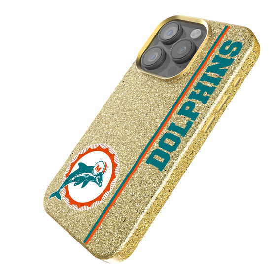 Miami Dolphins 1966-1973 Historic Collection Sidebar Bling Phone Case-1