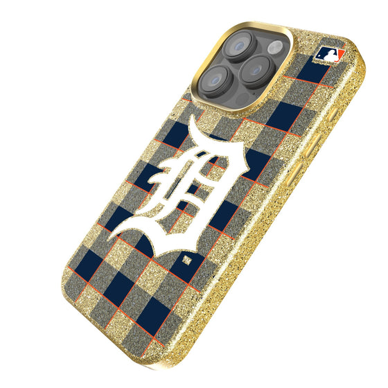 Detroit Tigers Plaid Bling Phone Case-1