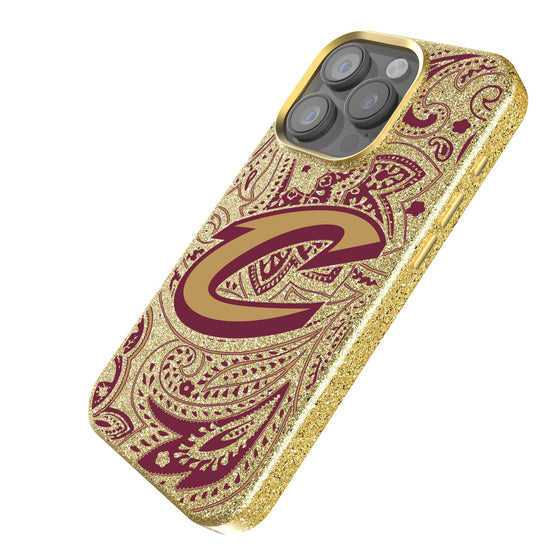 Cleveland Cavaliers Paisley Bling Phone Case-1